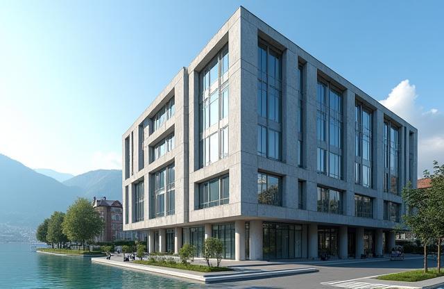 Modernes Bürogebäude in Luzern, dem Sitz der ESwissAG.