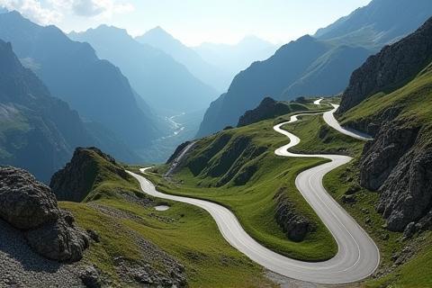 Weniger bekannte Bergpassstrasse in der Schweiz.